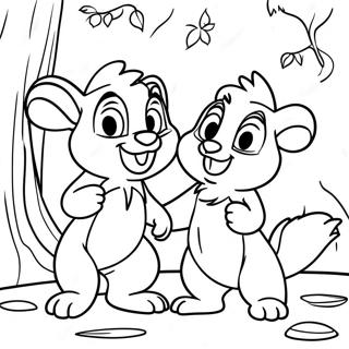 Chip And Dale Coloring Page 9686-7899