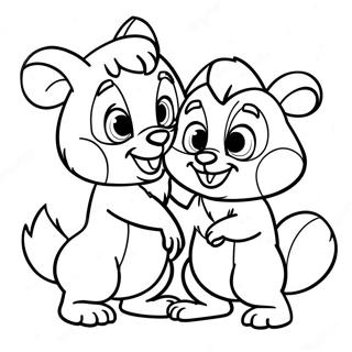 Chip And Dale Coloring Page 9686-7900