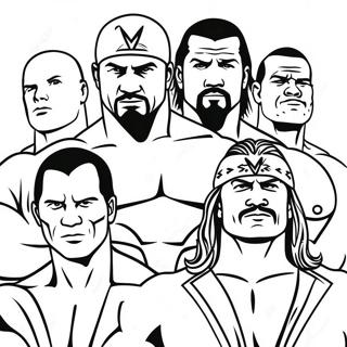 Wwe Superstars In Action Coloring Page 9707-7919