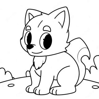 Cute Anime Wolf Coloring Page 9716-7930