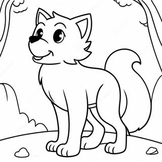 Cute Anime Wolf Coloring Page 9716-7932