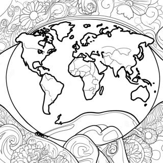 World Map Coloring Page 9726-7940