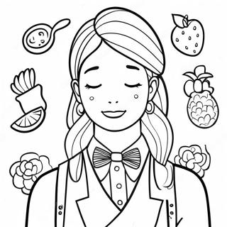 Aesthetic Preppy Coloring Page 9736-7947