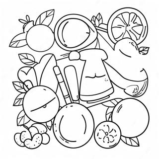 Aesthetic Preppy Coloring Page 9736-7948