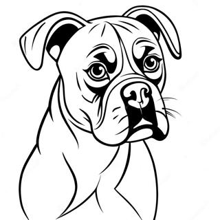 Boxer Dog Coloring Page 9746-7954