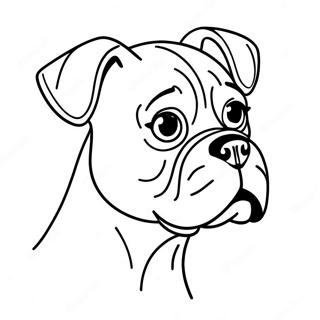 Boxer Dog Coloring Page 9746-7955