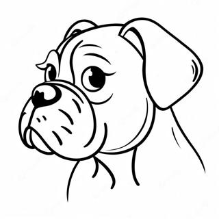 Playful Boxer Dog Coloring Page 9747-7959