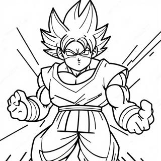 Goku Ultra Instinct In Battle Pose Coloring Page 9757-7965