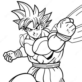 Goku Ultra Instinct In Battle Pose Coloring Page 9757-7968