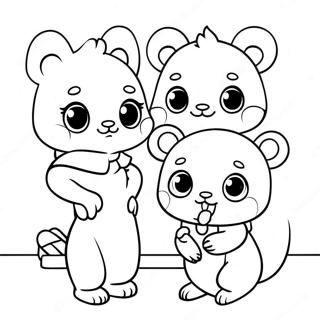 Cute Calico Critters Family Coloring Page 9777-7981