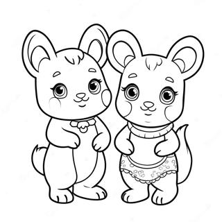 Cute Calico Critters Family Coloring Page 9777-7982