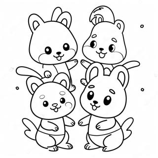 Cute Calico Critters Family Coloring Page 9777-7984