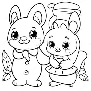 Cute Calico Critters Family Coloring Page 9777-8046