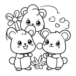 Cute Calico Critters Family Coloring Page 9777-8047