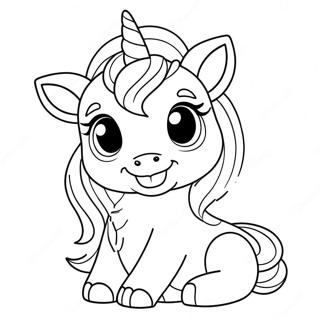 Unicorn Puppy Coloring Page 9786-8049