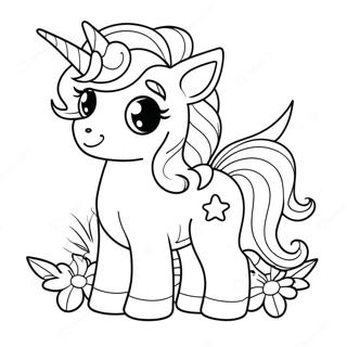 Unicorn Puppy Coloring Page 9786-8050