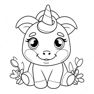 Unicorn Puppy Coloring Page 9786-8051