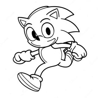 Sonic The Hedgehog Running Fast Coloring Page 9797-7997