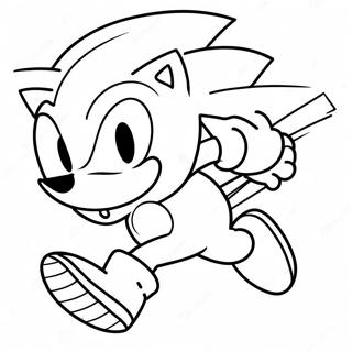 Sonic The Hedgehog Running Fast Coloring Page 9797-7999