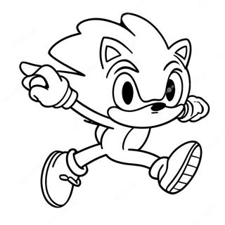 Sonic The Hedgehog Running Fast Coloring Page 9797-8000