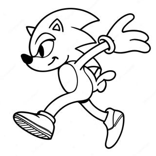 Sonic The Hedgehog Running Fast Coloring Page 9797-8061