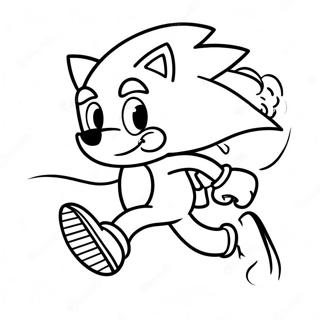 Sonic The Hedgehog Running Fast Coloring Page 9797-8062