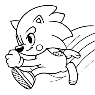 Sonic The Hedgehog Running Fast Coloring Page 9797-8063