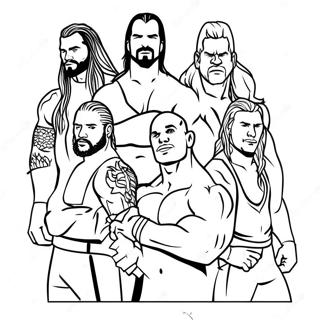 Wwe Superstars In Action Coloring Page 9817-8013