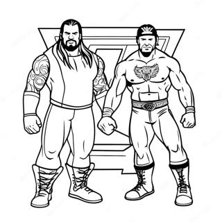 Wwe Superstars In Action Coloring Page 9817-8014