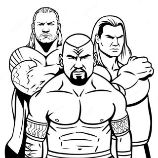 Wwe Superstars In Action Coloring Page 9817-8015