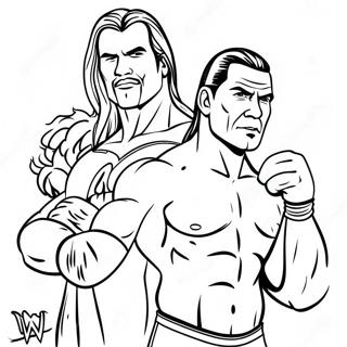 Wwe Superstars In Action Coloring Page 9817-8077