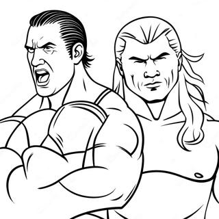 Wwe Superstars In Action Coloring Page 9817-8078