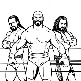 Wwe Superstars In Action Coloring Page 9817-8079