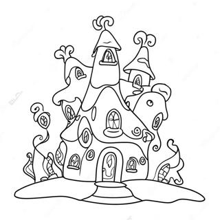 Whoville Houses Coloring Page 9826-8019