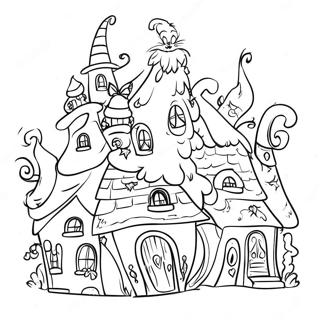 Whoville Houses Coloring Page 9826-8020