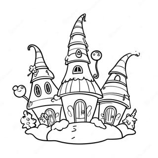 Whoville Houses Coloring Page 9826-8083