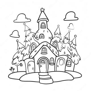 Whoville Colorful Houses Coloring Page 9827-8021