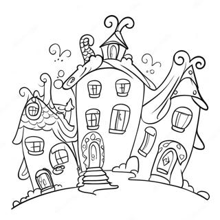 Whoville Colorful Houses Coloring Page 9827-8024