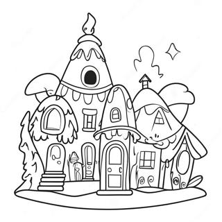 Whoville Colorful Houses Coloring Page 9827-8085