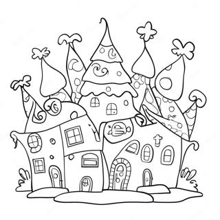 Whoville Colorful Houses Coloring Page 9827-8086