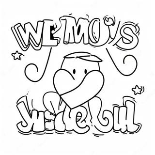 We Miss You Coloring Page 9846-8100