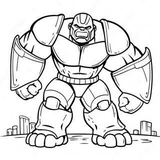 Hulk Buster In Action Coloring Page 9867-8117