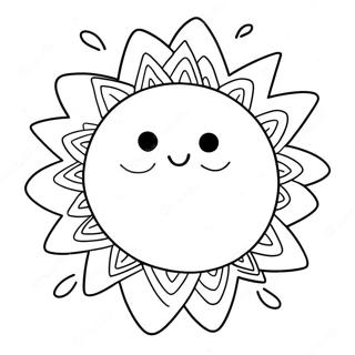 Bright Yellow Sun Coloring Page 9877-8126