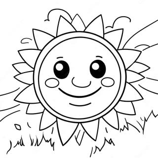 Bright Yellow Sun Coloring Page 9877-8128