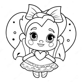 Cute Draculaura With Heart Accessories Coloring Page 9887-8133