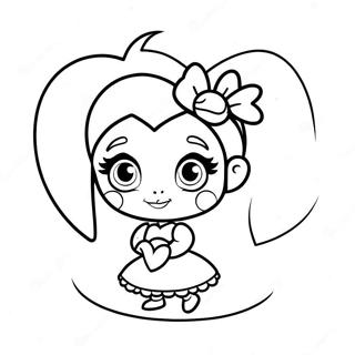 Cute Draculaura With Heart Accessories Coloring Page 9887-8135