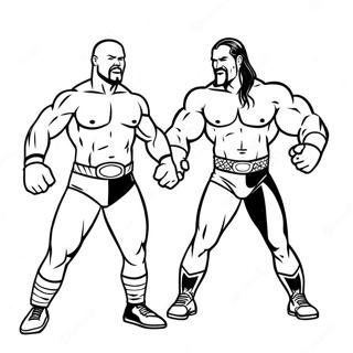 Wwe Superstars In Action Coloring Page 9907-8149