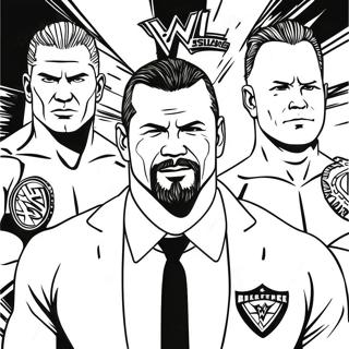 Wwe Superstars In Action Coloring Page 9907-8151