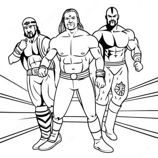 Wwe Superstars In Action Coloring Page 9907-8152