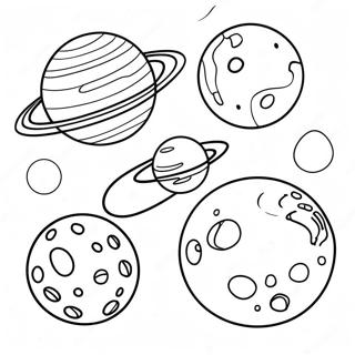 Colorful Dwarf Planets Coloring Page 9917-8157